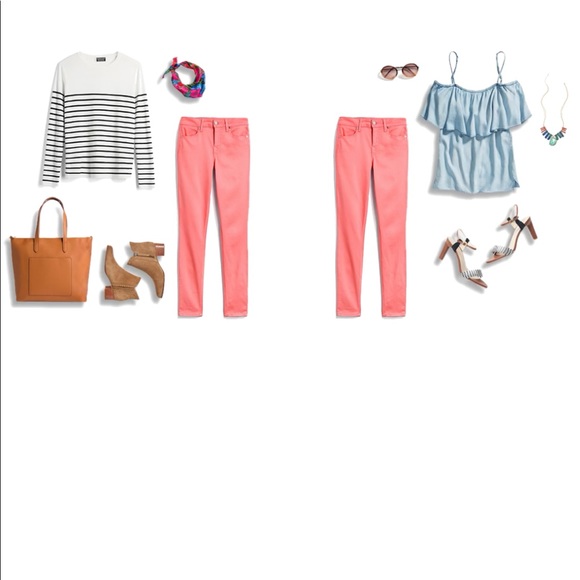 Level 99 NWOT Size 29 Coral Skinny Jeans - Picture 2 of 7